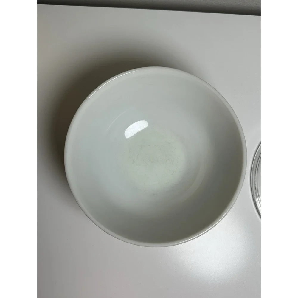 Pyrex‎ Vintage Casserole Dish Homestead Pattern, Beige Blue, Speckled, 1.5 Qt